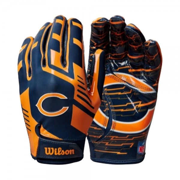 Wilson NFL Stretch Fit Adult Receiver Handschuhe - Team Chicago Bears