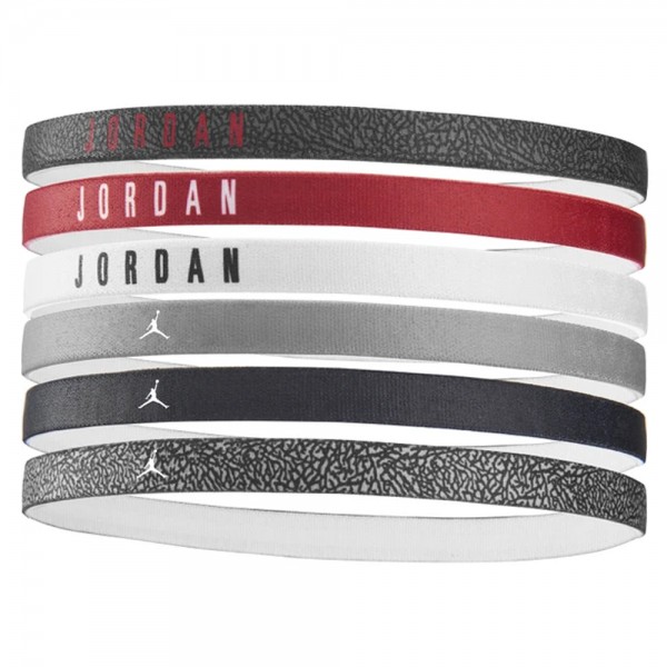 Nike Headband Jordan 6er Pack - schwarz/weiß/rot