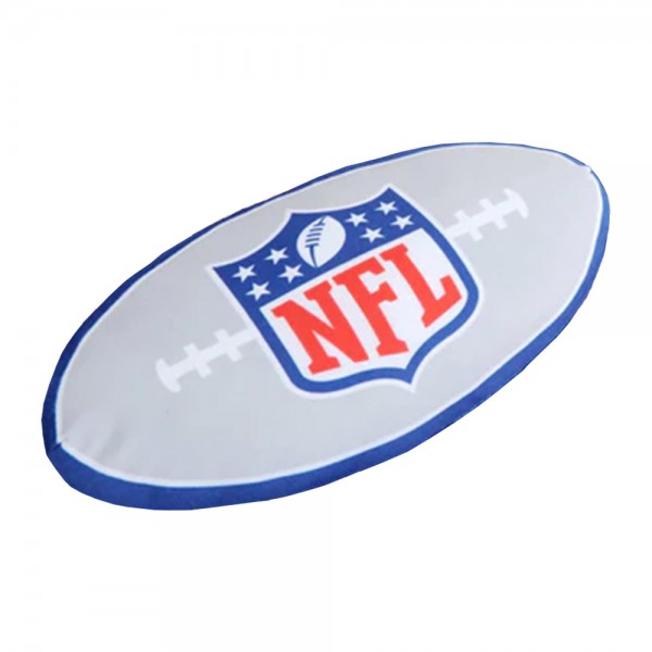 NFL Konturenkissen mit NFL Shield Logo - 36cm x 22cm x 2,5cm Grau-Navy