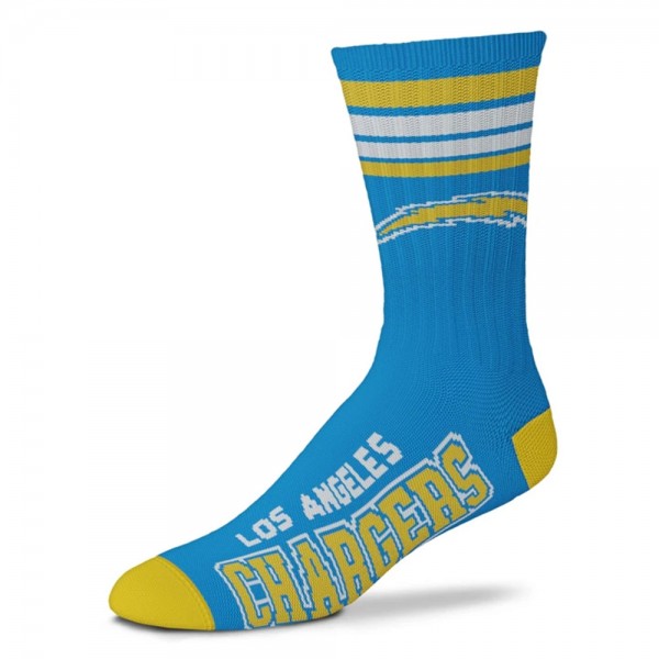 For Bare Feet NFL Los Angeles Chargers Sport Socken 4-Stripe Deuce