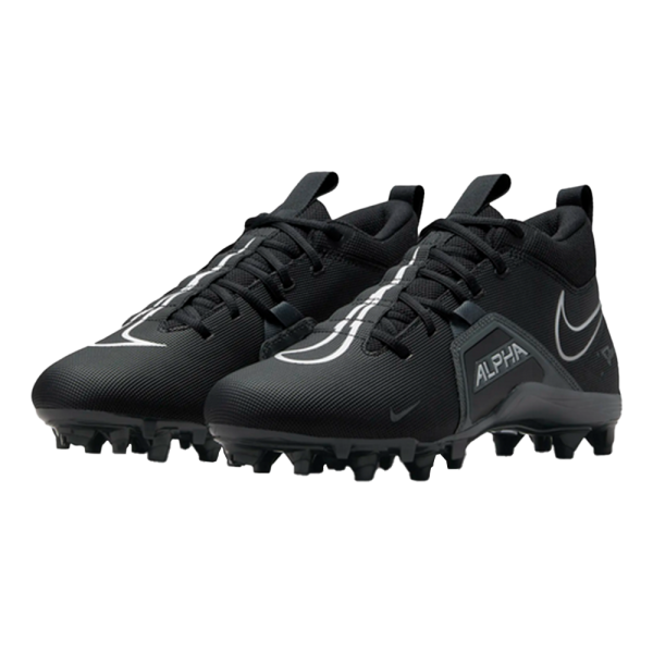 Nike Alpha Menace Varsity 3 CV0586 010 Rasen Footballschuhe - schwarz-grau