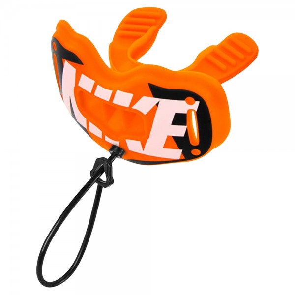 Nike Alpha Lip Protector Mouthguard + quick release Strap - orange-weiß