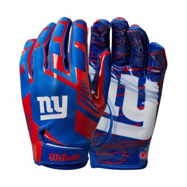 Wilson NFL Stretch Fit Adult Receiver Handschuhe - Team New York Giants
