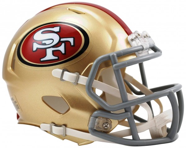 NFL AMP Team San Francisco 49ers Riddell Speed Replica Mini Helm