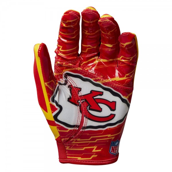 Wilson NFL Stretch Fit Youth Receiver Handschuhe Team Kansas City Chiefs